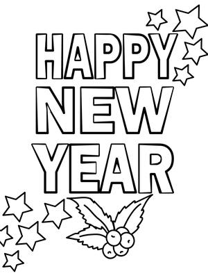 New Year Coloring Card