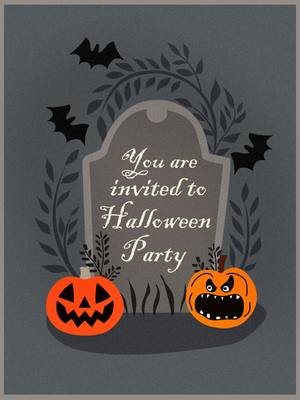 Elevate your Halloween party invites with this spooky-chic card—perfect for setting a haunting vibe