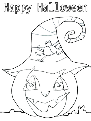 Happy Halloween - Coloring Card