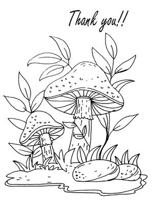 Thank You - Coloring Card
