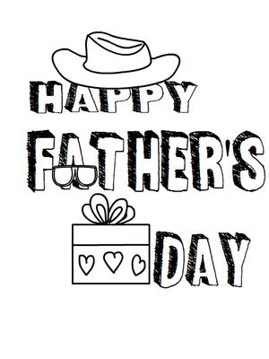 Happy Father's Day - Coloring Card