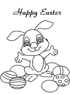 Easter Coloring Card 1
