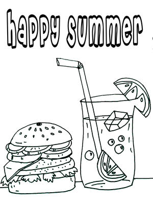 Summer Coloring Card
