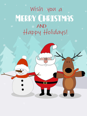 Wish You a Merry Christmas and Happy Holidays
