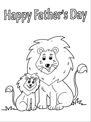 Happy Father's Day - Coloring Card