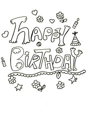 Happy Birthday - Coloring Card