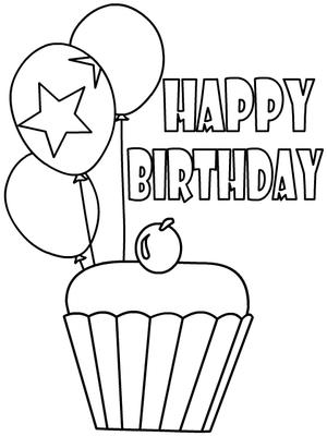 Happy Birthday - Coloring Card