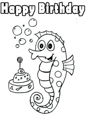 Happy Birthday - Coloring Card
