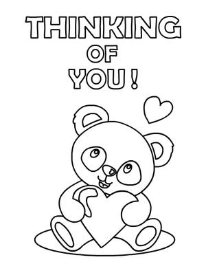Thinking of You! - Coloring Card