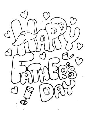 Happy Father's Day - Coloring Card