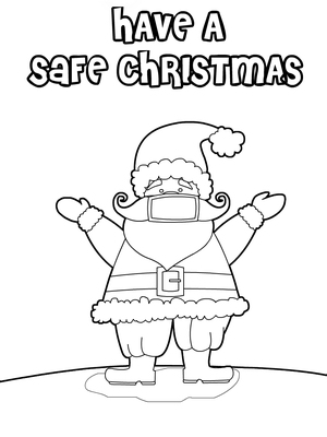 Have a Safe Christmas - Christmas Coloring Card