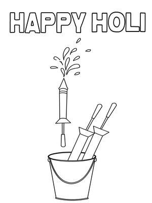 Holi Coloring Card