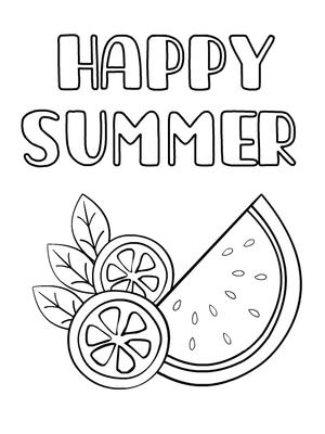 Summer Coloring Card