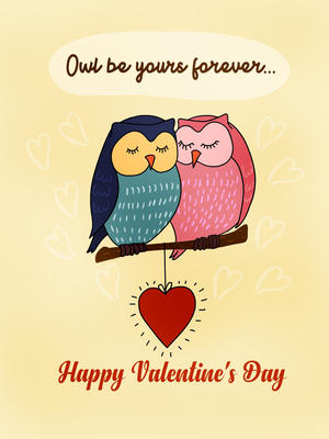 Owl be Yours Forever - Happy Valentine's Day