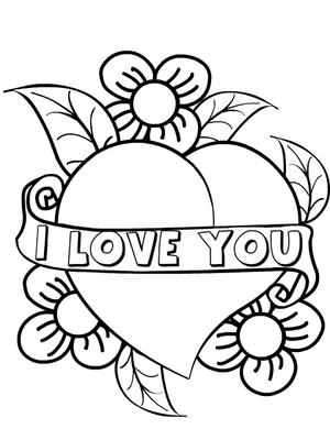 I Love You - Coloring Card