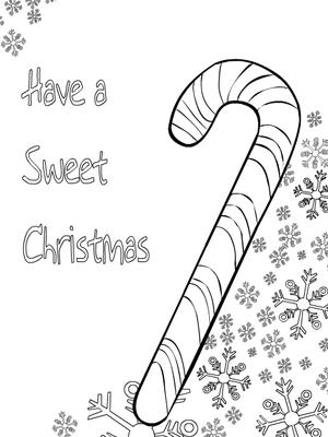Have a Sweet Christmas - Coloring Card