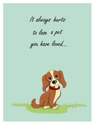 It Always Hurts to Lose a Pet You Have Loved...