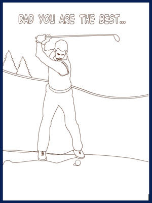 Dad You are the Best - Father's Day Coloring Card