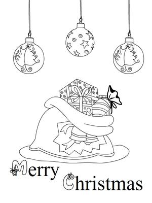 Merry Christmas - Coloring Card