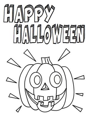 Happy 
Halloween - Coloring Card