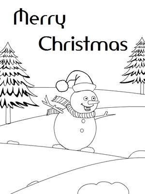 Merry Christmas - Coloring Card