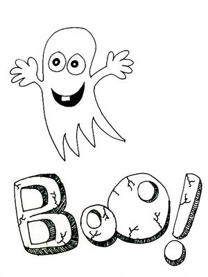 Boo! - Coloring Card