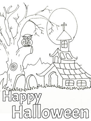 Happy 
Halloween - Coloring Card
