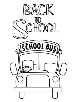 Back to School Coloring Card