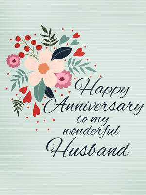 Elegant anniversary card for your wonderful husband—perfect for celebrating your love!