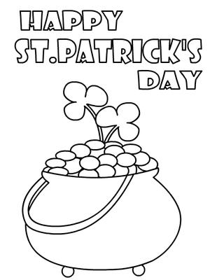 St Patricks Day Coloring Card