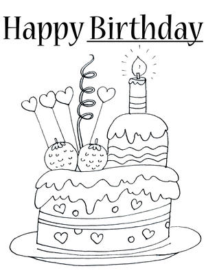 Happy Birthday - Coloring Card