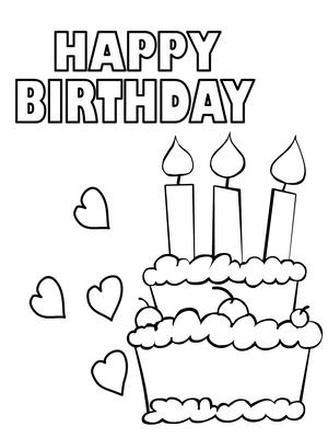 Happy Birthday - Coloring Card