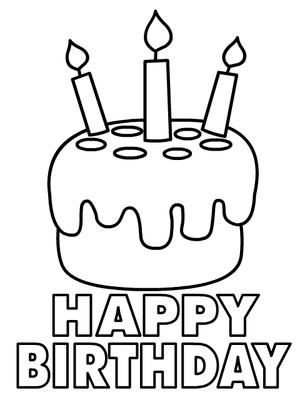 Happy Birthday - Coloring Card