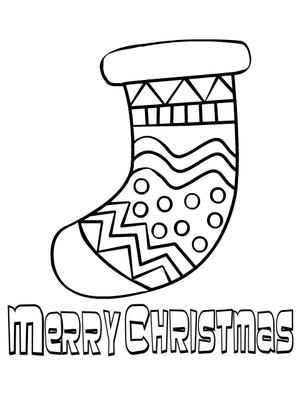Merry Christmas - Coloring Card