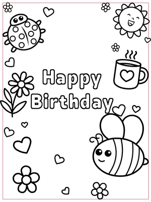 nteractive DIY birthday coloring card: creative fun for kids