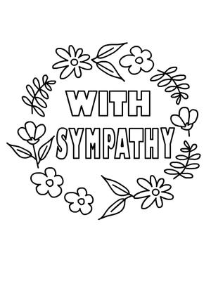 With Sympathy - Coloring Card