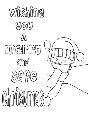 Have a Merry and Safe Christmas - Christmas Coloring Card