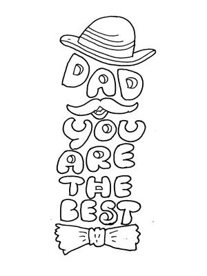 Dad You Are the Best - Coloring Card