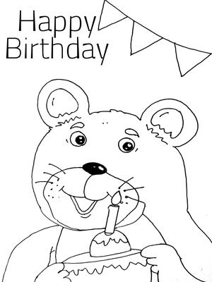Birthday Coloring Card