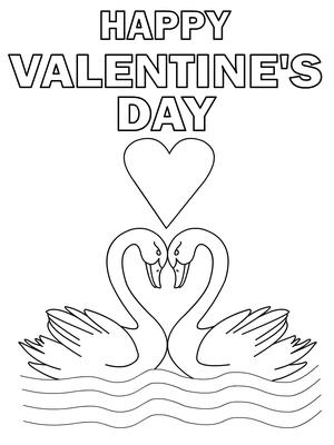 Happy 
Valentine's Day - Coloring Card
