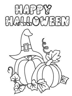 Happy 
Halloween - Coloring Card