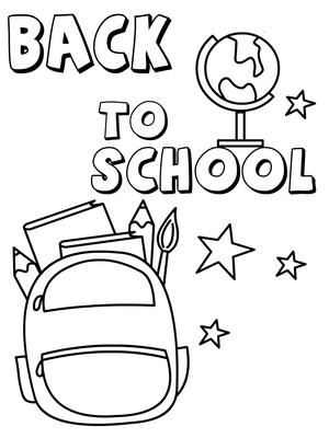Back to School Coloring Card
