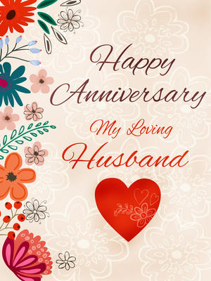 Celebrate your love with our stunning anniversary card for your loving husband.
