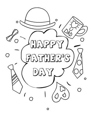 Happy Father's Day - Coloring Card