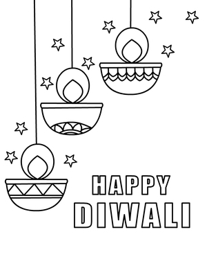 Happy Diwali Coloring Card