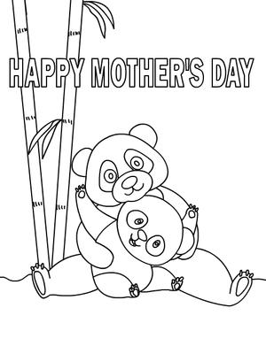 Mothers Day Coloring Card
