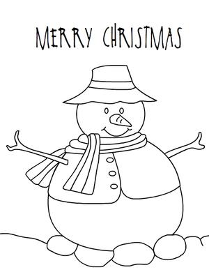 Merry Christmas - Coloring Card