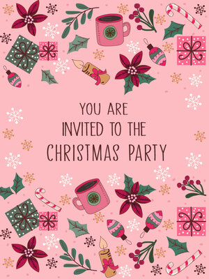 A festive Christmas party invitation card - Perfect for a fun and cheerful Christmas party
