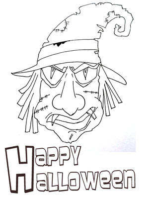 Happy 
Halloween - Coloring Card