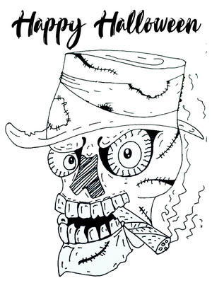 Happy 
Halloween - Coloring Card